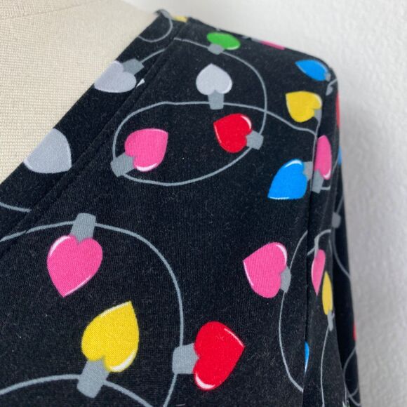 No Boundaries Christmas Lights Soft T Shirt M 7-9 Long Sleeve Holiday Sleepover - Picture 4 of 9